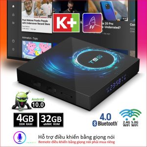 Android tivi box 4BG ram , 32GB rom , phiên bản android 10.0, bluetooth 5.0, băng tần wifi kép bảo hành 1 năm T95 - Giá Chỉ ₫739.000