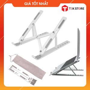 Giá đỡ laptop - Macbook nhôm cao cấp có túi đựng, có thể xếp gọn & điều chỉnh độ cao, sửa tư thế ngồi làm việc