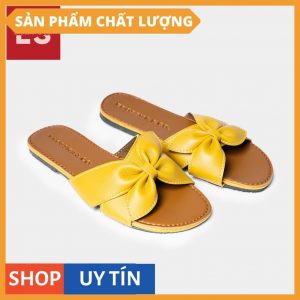 Dép nữ thời trang Eroska quai ngang đính nơ đế bệt màu vàng [HÀNG CAO CẤP] - Giá Chỉ ₫370.000