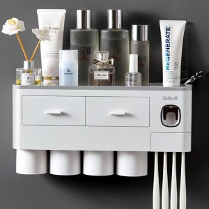 Kệ để đồ nhà tắm hút chân không 2 cốc, 3 cốc, 4 cốc - Bộ nhả kem đánh răng siêu tiện lợi cho mọi gia đình - Giá chỉ từ ₫139.000 - ₫209.000