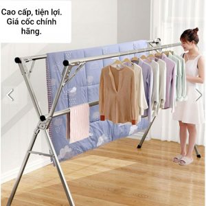 Giàn phơi đồ Giá phơi quần áo Sào phơi đồ Sào phơi quần áo Xào phơi Inox cao cấp HICHIWA Cây treo (Xếp gọn đa năng) - Giá Chỉ ₫425.900