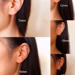 [Mã FAMS1 hoàn 10K xu đơn 50K] Khuyên tai bạc tròn trơn nhiều size có chốt Tlee bạc nguyên chất - Giá Chỉ từ ₫34.300 - ₫156.800