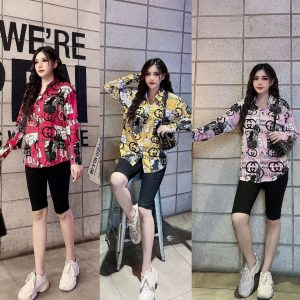 Đồ bộ nữ mặc nhà chất liệu vải thun Cotton 100%, combo sơ mi, 3 size, 45-80kg vừa, SM54 - Giá Chỉ ₫169.000