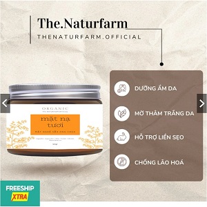 Mặt nạ nghệ sữa ong chúa Naturfarm [ 50GR ] Cao nghệ dưỡng ẩm, trắng hồng, mờ thâm nám