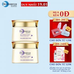 Bộ dưỡng da Bio-Essence Bio-Bird's Nest (Kem dưỡng tinh chất tổ yến & Collagen 50gr + Mặt nạ ngủ Night Mask 50gr) - Giá Chỉ ₫459.000