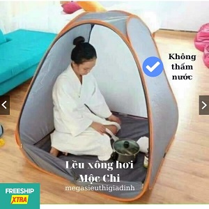 Lều xông hơi sau sinh tự bung - Lều xông hơi chui đầu tại nhà bảo hành 18 tháng