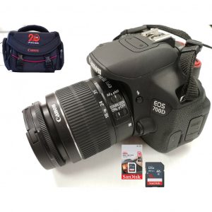 Máy ảnh Canon 700D + kit 18-55mm IS- hàng chính hãng - Tặng thẻ nhớ 16gb - Tặng túi xách Canon - Giá Chỉ  ₫6.700.000