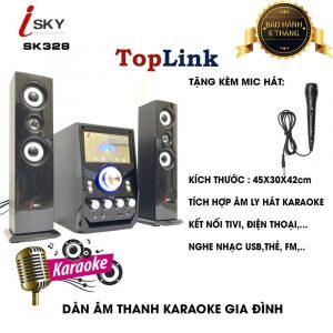 Dàn Âm Thanh Giải Trí Đỉnh Cao - Loa Vi Tính Hát Karaoke Âm Thanh Đỉnh Cao Có Kết Nối Bluetooth Isky - SK328 - Giá Chỉ  ₫1.500.000