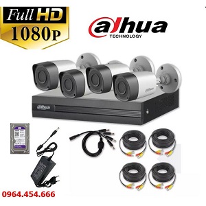 Trọn Bộ Camera Giám Sát Dahua 2.0MP Full HD 1080P
