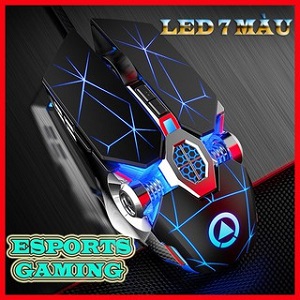 [CHUẨN GAMING] Chuột máy tính Q7 LED 7 màu lung linh, siêu nhạy để chơi game hay làm việc văn phòng BH 6 tháng