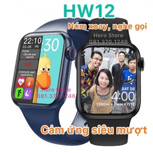 [Mã ELFLASH3 hoàn 10K xu đơn 20K] Đồng Hồ Thông Minh HW12 có Tiếng Việt, Nghe Gọi, Thay Hình Nền, Cảm Ứng Siêu Mượt