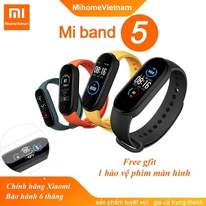 [Mã ELMSHX hoàn 8% xu đơn 500K] Vòng tay theo dõi sức khoẻ Mi Band 5 Xiaomi