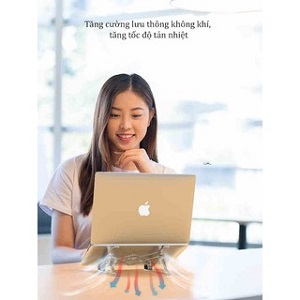[Mã ELFLASH3 hoàn 10K xu đơn 20K] Giá đỡ Laptop MacBook Ipad bằng nhôm có thể điều chỉnh độ cao, gập lại được Techroom