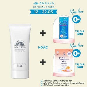 Gel chống nắng dưỡng trắng Anessa Whitening UV Sunscreen Gel 90g