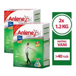 Combo 2 hộp Sữa Bột Anlene Gold Movepro Hương Vanilla hộp 1,2Kg (trên 40 tuổi)