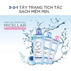Nước tẩy trang tươi mát 3 In 1 L'Oreal Paris Micellar Water Refreshing 400ml