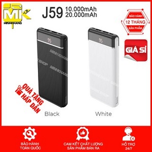 ✔️CHÍNH HÃNG✔️ Sạc Dự Phòng Hoco J52 Bản Nâng Cấp ✔10000mAh - 20000mAh ✔Siêu Mỏng ✔️ Sạc 2 Thiết Bị Cùng Lúc