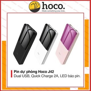 Sạc dự phòng Hoco J42 10000mAh/20000mAh/30000mAh 🌟Hỗ Trợ Nhiều Cổng Sạc in/out - Bảo Hành Chính Hãnh