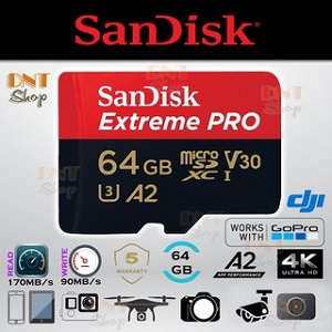 Thẻ nhớ SDXC SanDisk Extreme PRO 64GB UHS-I U3 4K V30 170MB/s - Model 2019 (SDSDXXY-064G-ANCIN)