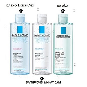 Nước làm sạch sâu tẩy trang cho da dầu nhạy cảm La Roche-Posay Effaclar Micellar Water Ultra 100ml
