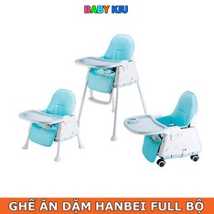 GHẾ ĂN DẶM HANBEI + ĐỆM + BÁNH XE