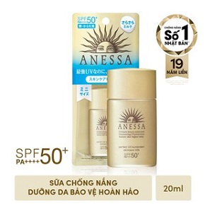 Bộ đôi chống nắng bảo vệ hoàn hảo Anessa Perfect UV Sunscreen Skincare Milk