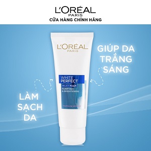 Sữa rửa mặt trắng da L'Oreal Paris White Perfect Milk foam purifying & brightening 50ml / 100ml