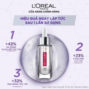 [Mã FMCGMALL -8% ĐH250k]Serum siêu cấp ẩm sáng da L'Oreal Paris pure Hyaluronic Acid 1.5% 30ml