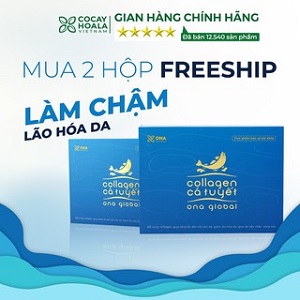 Collagen cá tuyết Cocayhoala làm đẹp da, da săn chắc, căng bóng ngậm nước ẩm mượt hộp 30 gói