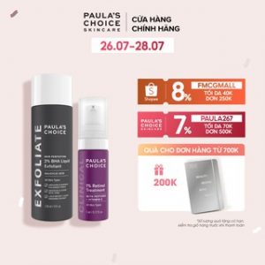 Bộ đôi thu nhỏ lỗ chân lông Paula's Choice Clinical Niacinamide 20% , Skin Perfecting 2% BHA Liquid Mã 8030.2010