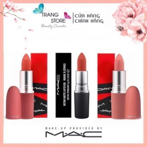 Son MAC Chính Hãng, Matte, Rettro Matte, Powder Kiss có bill bao check
