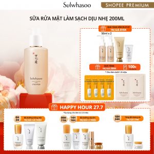 [Mã FMCGMALL giảm 8% đơn 250K] Sữa rửa mặt dịu nhẹ Sulwhasoo Gentle Cleansing Foam Ex 200ml