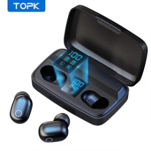 Tai Nghe Bluetooth TOPK T10 TWS BT5.0 Dạng Nhét Tai Kết Nối Không Dây Tích Hợp Micro Âm Thanh Sống Động Chất Lượng Cao