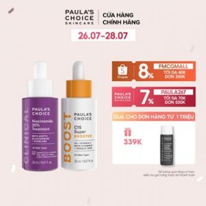 Bộ tinh chất sáng mịn và đều màu da Paula's Choice Clinical Niacinamide 20% 20ml và C15 Super Booster 20ml 8030.7770