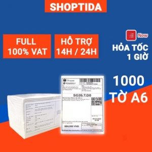 Giấy in nhiệt Shoptida 1000 tờ A6 10*15cm 3 lớp tự dán chống nước, sử dụng cho máy in nhiệt Shoptida SP46