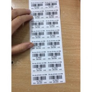 Giấy in tem mã vạch nhiệt 2 tem khổ 70x22mm, 72x22mm, 35x22mm