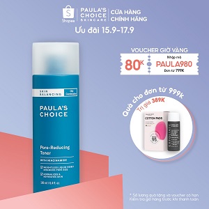 Nước hoa hồng Cân Bằng độ ẩm và Điều Chỉnh Lỗ Chân Lông Paula’s Choice Skin Balancing Pore Reducing Toner 190ml 1350