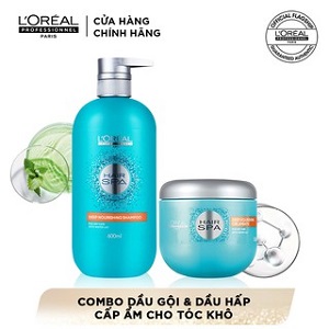 Combo dầu gội & dầu hấp cấp ẩm cho tóc khô L'Oréal Professionnel Hair Spa