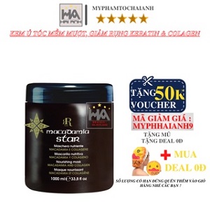 Dầu Gội Dầu Xả Dưỡng Tóc Nourishing MACADAMIA AND COLLAGEN Mềm Mượt,Phục Hồi Tóc Khô Sơ,Kiềm Dầu, Giảm Rụng