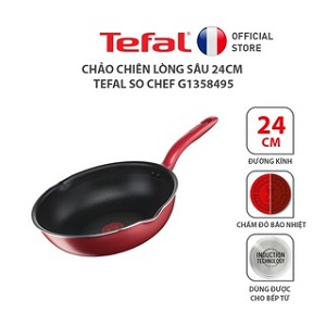 [Mã LIFEHL9 giảm 8% tối đa 100K đơn 250K] Chảo chiên sâu lòng 28cm Tefal So Chef G1358695