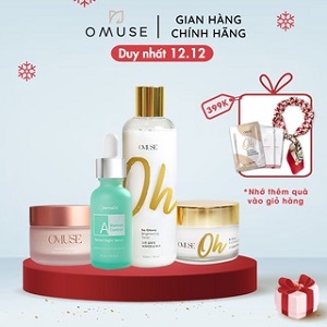 Bộ dưỡng trắng da OMUSE Oh So Glowy 50ml và Tinh chất cấp ẩm Provitamin B5 Hydrating Serum 30ml