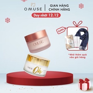 Bộ sản phẩm dưỡng trắng, cấp ẩm, chống lão hóa, tăng sinh collagen OMUSE phù hợp mọi loại da