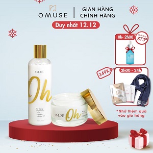 [Mã FMCGMALL giảm 8% tối đa 80K đơn 250K] Combo Cream & Toner dưỡng trắng và phục hồi da O’Muse Oh So Glowy Brightening