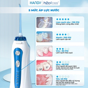 Máy tăm nước HANGY HF- 2 và XY-1 nâng cấp chống thấm nước [Kèm củ sạc, hộp đựng đầu xịt và túi vải đựng máy cao cấp