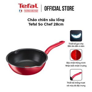 [LIFEMC2510B -12% đơn 250K] Chảo chiên lòng sâu - Tefal So Chef 28cm
