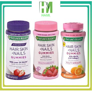 Kẹo mọc tóc Nature’s Bounty Hair Skin Nails 80 viên của Mỹ