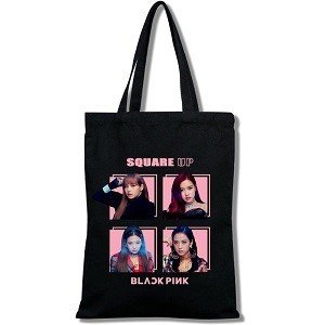 Túi Xách Vải Canvas Đeo Vai In Hình Blackpink JISOO LISA Ros JENNIE Sức Chứa Lớn Thời Trang Cá Tính Dành Cho Học Sinh