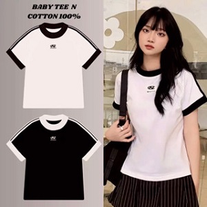 Áo thun Baby Tee,áo phông nữ tay ngắn cổ tròn dáng ôm chất cotton co giãn A39 SUTANO