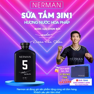 Sữa tắm gội hương nước hoa cao cấp Gentleman 3 in 1 NERMAN 350ml