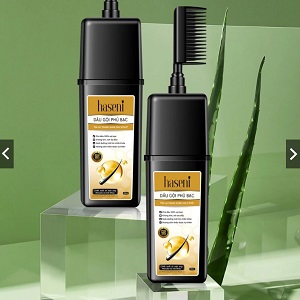 Dầu gội phủ bạc haseni 200ml, làm đen tóc nhanh chóng, an toàn, không lem xót da đầu